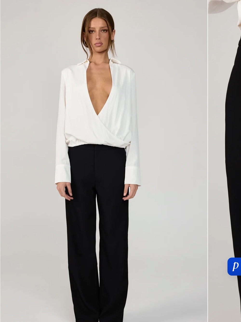 Charcoal brand Darcy Pants in Black clean straight leg silhouette